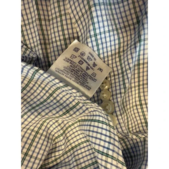 Lands' End Men's Pinpoint Oxford Plaid Button Down Shirt 15.5-34 - Picture 6 of 6